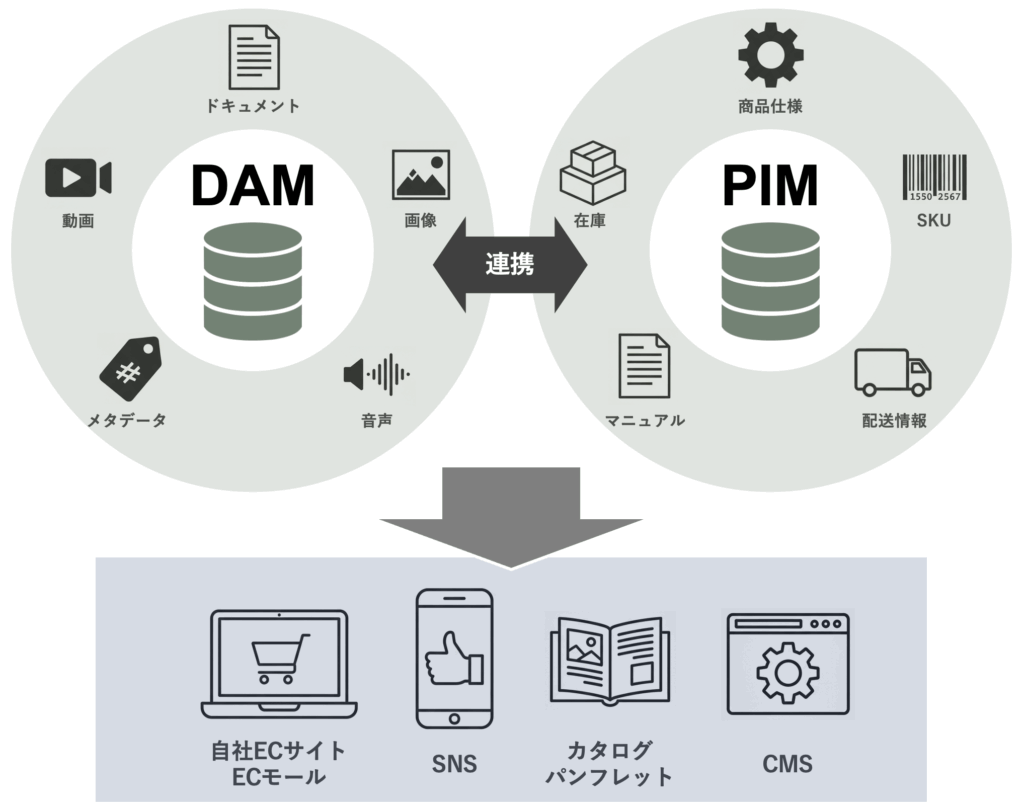 DAMとPIMの連携イメージ
